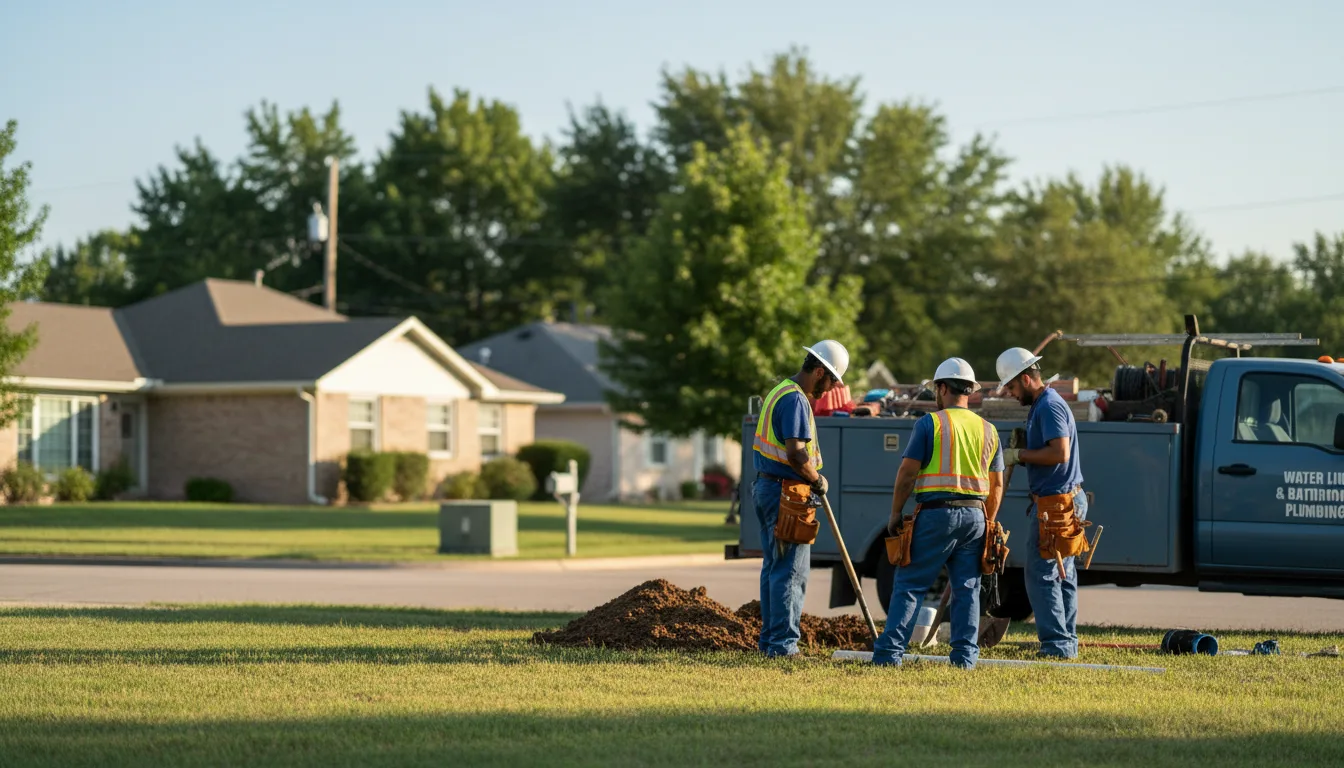 Residential water line and bathroom plumbing service in Ladoga, IN